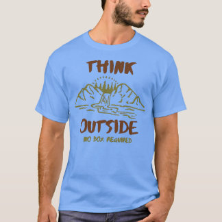 Tänka utanför en låda som kräver rolig återtro uto t shirt