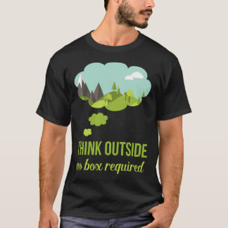 Tänka utanför en låda som krävs för att gå i shi t shirt