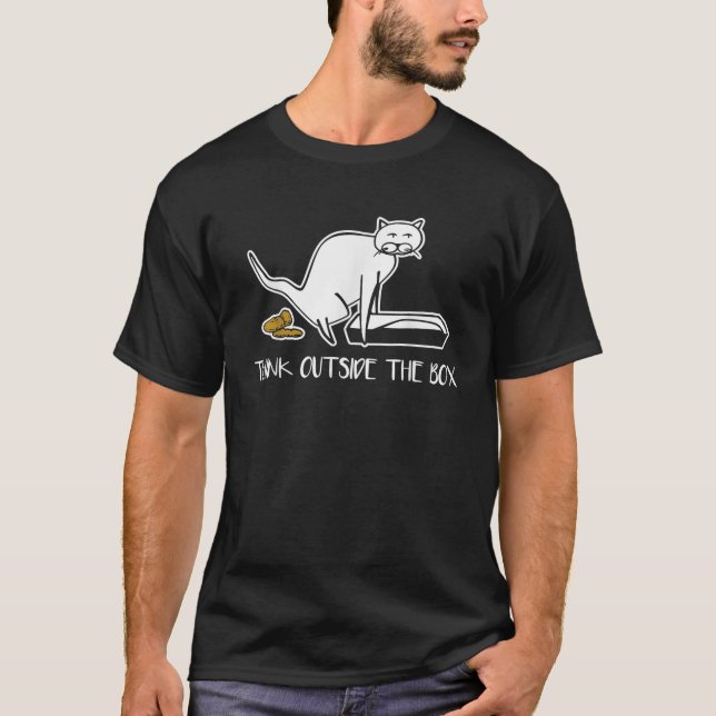 Tänka utanför låda I Lätttvättfack T Shirt (Framsida)