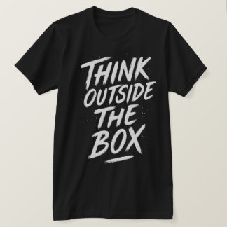 Tänka utanför lådan - Fet typografi T Shirt