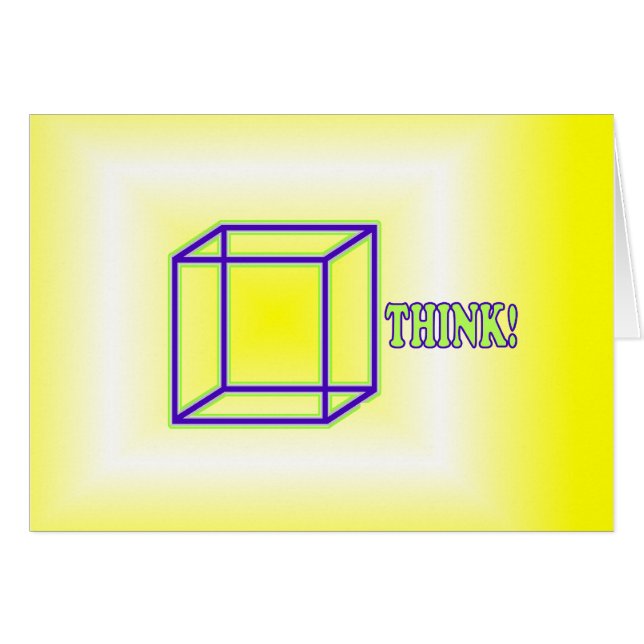Tänka utanför lådan! hälsningskort (Framsidan Horizontal)