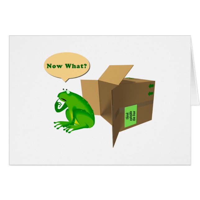 Tänka utanför lådan hälsningskort (Framsidan Horizontal)