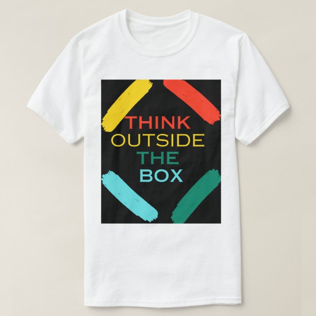 Tänka utanför lådan - Motiveringsoffert T-Shirt (Design framsida)