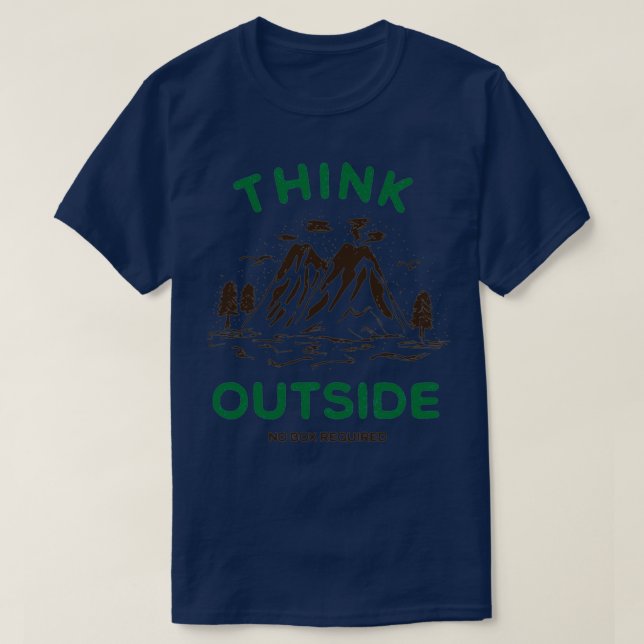 Tänka utanför lådan Nature Älskare Long T Shirt (Design framsida)