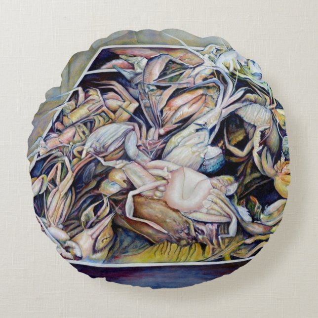 Tänka utanför lådan, Singapore Rund Kudde (Framsidan)