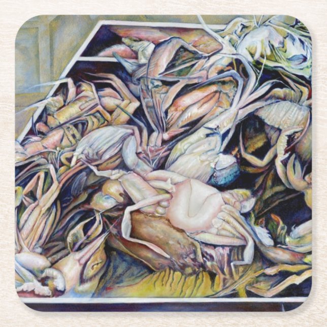 Tänka utanför lådan, Singapore Underlägg Papper Kvadrat (Framsidan)