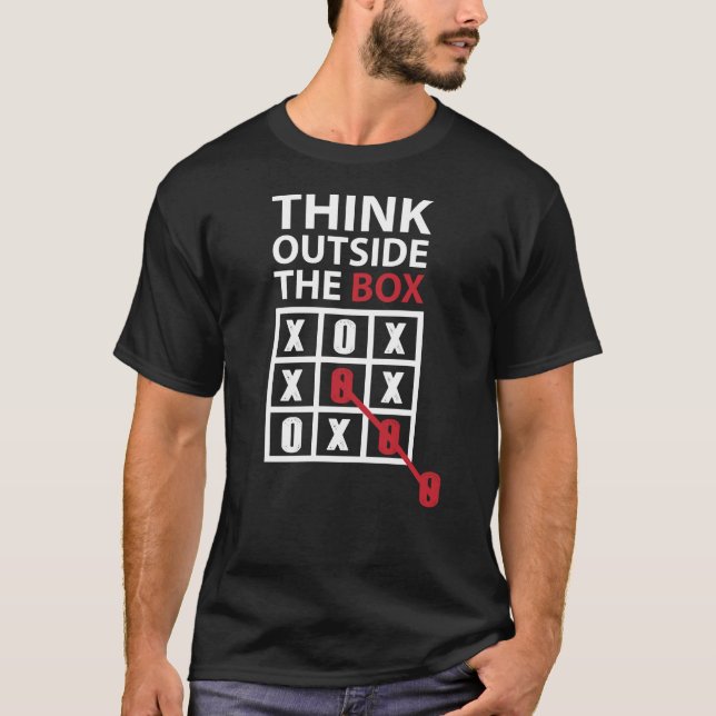 Tänka utanför lådan t shirt (Framsida)