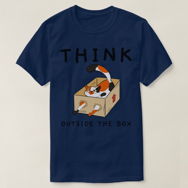 Tänka utanför lådan t shirt (Design framsida)