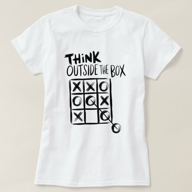 Tänka utanför lådan t shirt (Design framsida)