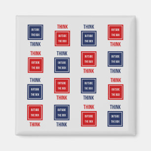 Tänka utanför lådeinspirationen magnet