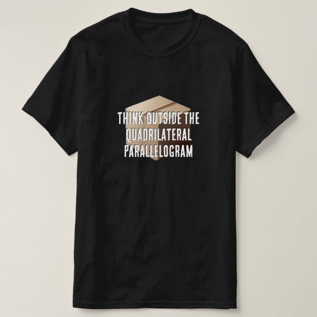 Tänka utanför Quadrilaterl Parallelogram T Shirt (Design framsida)