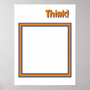 Tänka! Utanför rutan (anpassade) Poster