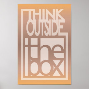 Tänka utanför rutans offertdesign poster