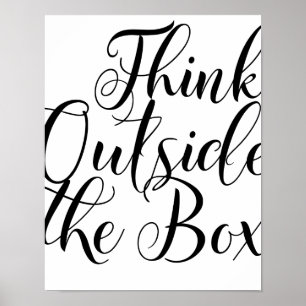 Tänka utanför rutans rörelsetypografi poster