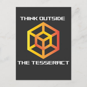 Tänka utanför Tesseract Math-geometrin Vykort