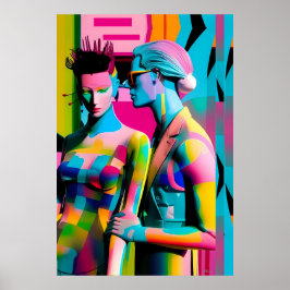 Tänka Vi är Ensam nu Ken Gage Retrowave Poster