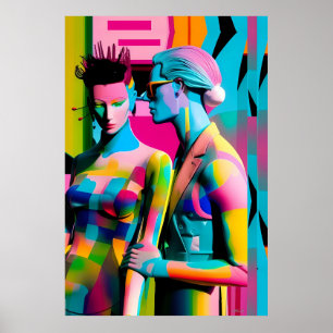 Tänka Vi är Ensam nu Ken Gage Retrowave Poster