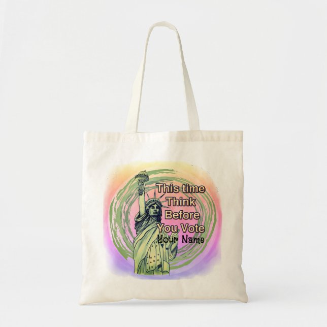 Tänka Vote Liberty tote bag Tygkasse (Framsidan)