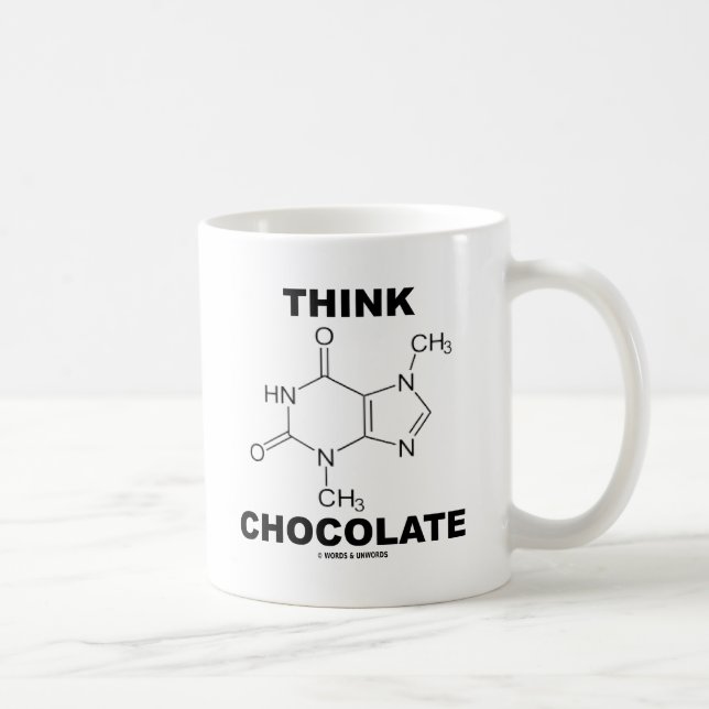 Tänkachoklad (Theobrominemolekylkemi) Kaffemugg (Höger)