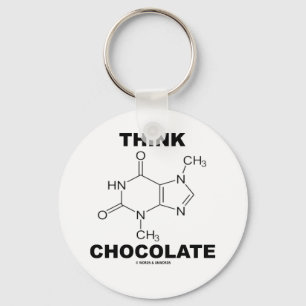 Tänkachoklad (Theobrominemolekylkemi) Nyckelring