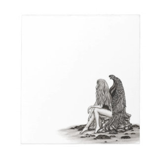 , tankad borttappad, svartvit design anteckningsblock