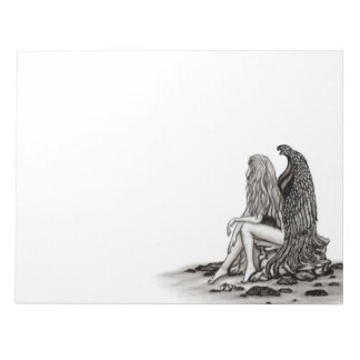 , tankad borttappad, svartvit design anteckningsblock