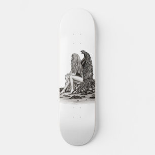 , tankad borttappad, svartvit design mini skateboard bräda 18,5 cm