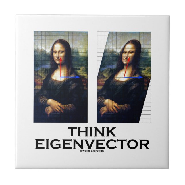 TänkaEigenvector (Mona återställda Lisa) Kakelplatta (Framsidan)