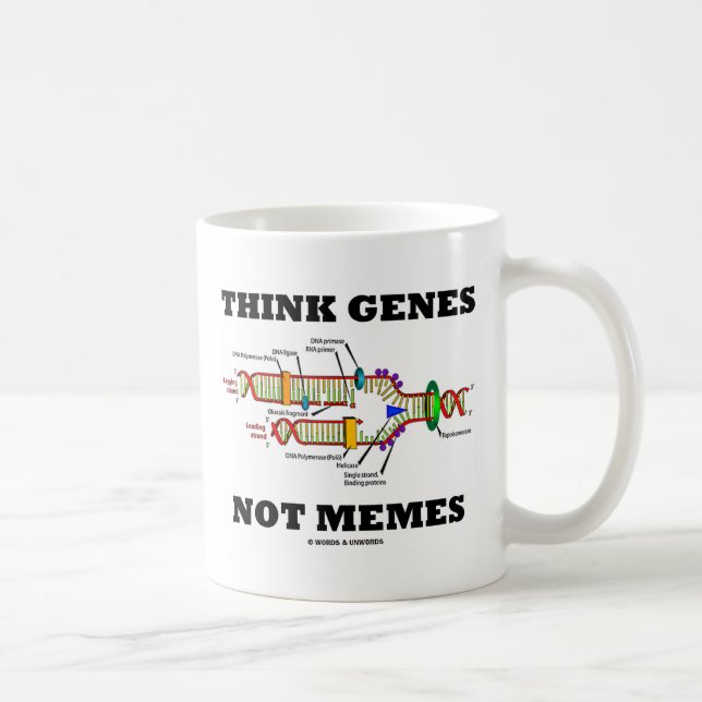 Tänkagener inte Memes (DNA-replicationen) Kaffemugg (Höger)