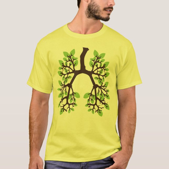 Tänkagrönt andas grönt tee shirt (Framsida)