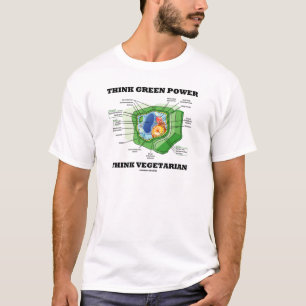 Tänkagrönt driver tänkavegetarian (växtcellen) t shirt