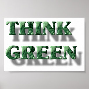 Tänkagrönt Poster