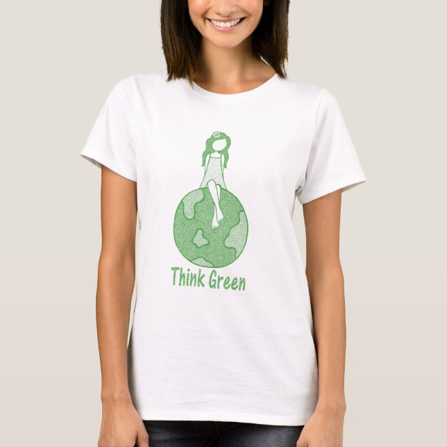 Tänkagrönt T-shirt (Framsida)