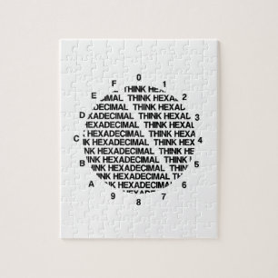 TänkaHexadecimal (ta tid på mallGeekhumorn), Pussel