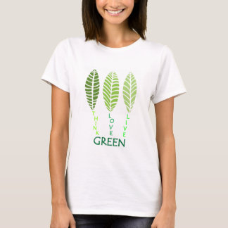 Tänkakärlek bor GRÖNT T Shirt