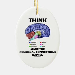 Tänkan gör de Neuronal anslutningarna att hända Julgransprydnad Keramik