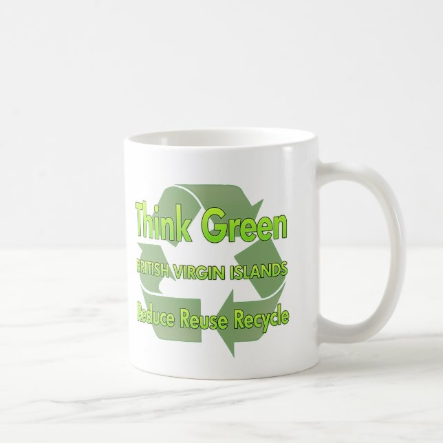 Tänkan görar grön British Virgin Islands Kaffemugg (Höger)