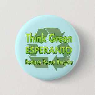 Tänkan görar grön Esperanto Knapp