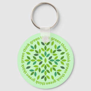 Tänkan görar grön Keychain Nyckelring