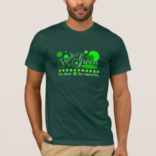 Tänkan görar grön skjortan - välj stil & färg tee