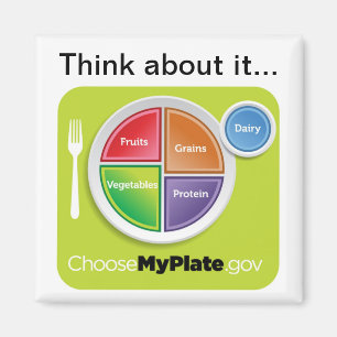 Tänkan om det väljer den MyPlate magneten Magnet