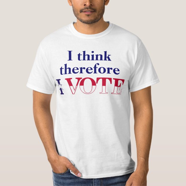 Tänkan röstar tee shirt (Framsida)