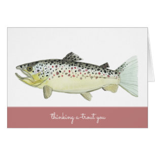 "TÄNKANDE A-TROUT som DU" card Hälsningskort