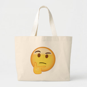 Tänkande ansikte Emoji Jumbo Tygkasse