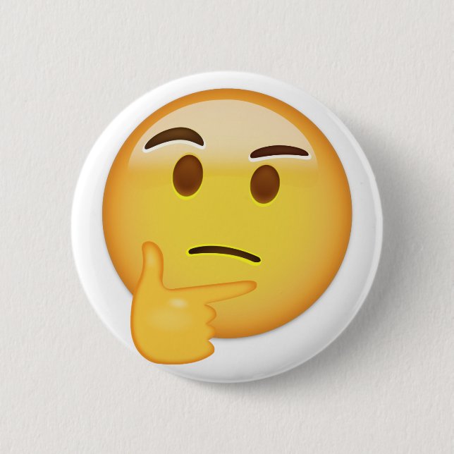 Tänkande ansikte Emoji Knapp (Framsida)