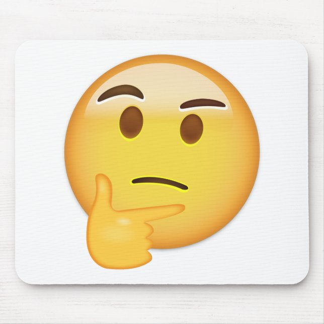Tänkande ansikte Emoji Musmatta (Framsidan)
