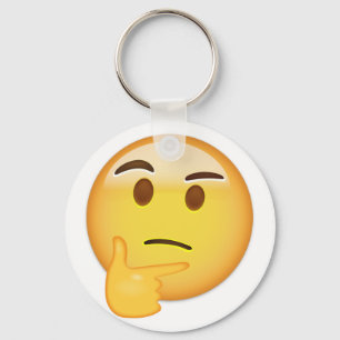 Tänkande ansikte Emoji Nyckelring