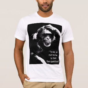 Tänkande apa Shakespeare-citat Popkonst Herr T Shirt