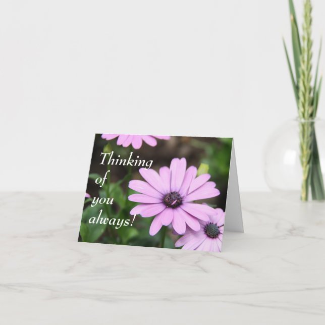 Tänkande av dig alltid! kort (Framsida)