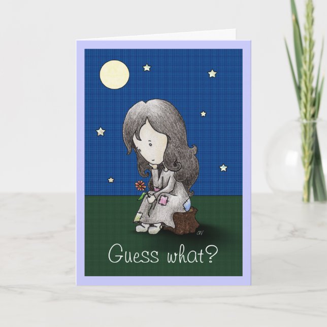 "Tänkande av dig" Card Kort (Framsida)